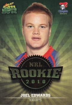 2011 NRL Champions - Rookie 2010 #R31 Joel Edwards Front